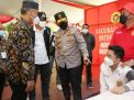 Didampingi Wali Kota Eri, Kabinda dan Kapolda Jatim Tinjau Vaksinasi Dosis Kedua Bagi Pelajar Surabaya
