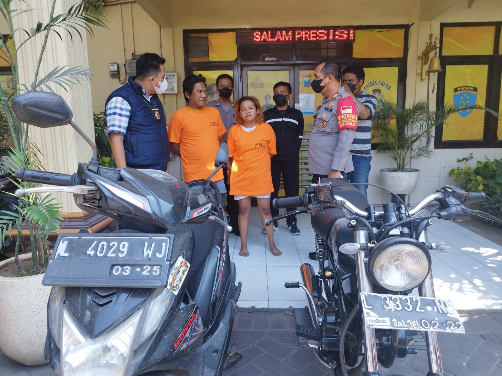 Kompak Curi Motor Jamaah Pengajian di Gresik, Sepasang Kekasih Asal Surabaya Kualat