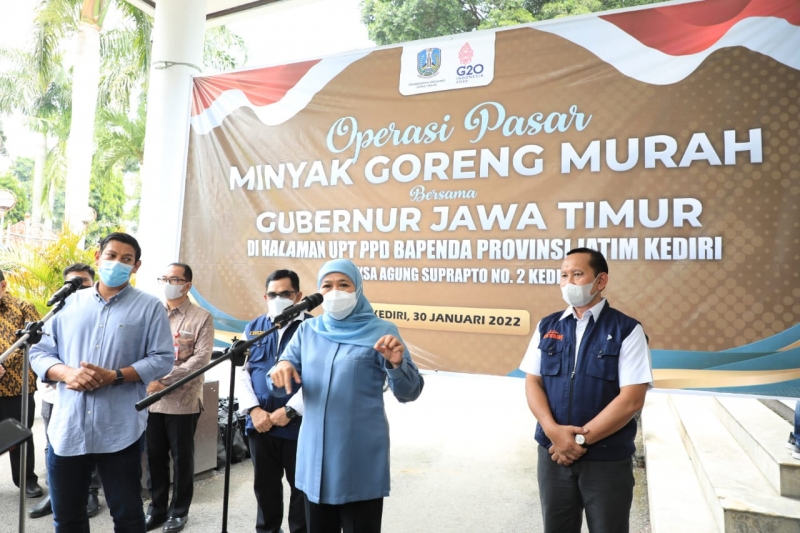 Jelang Pemberlakuan HET Minyak Goreng, Gubernur Khofifah Minta Dijaga Rantai Pasok Distribusi