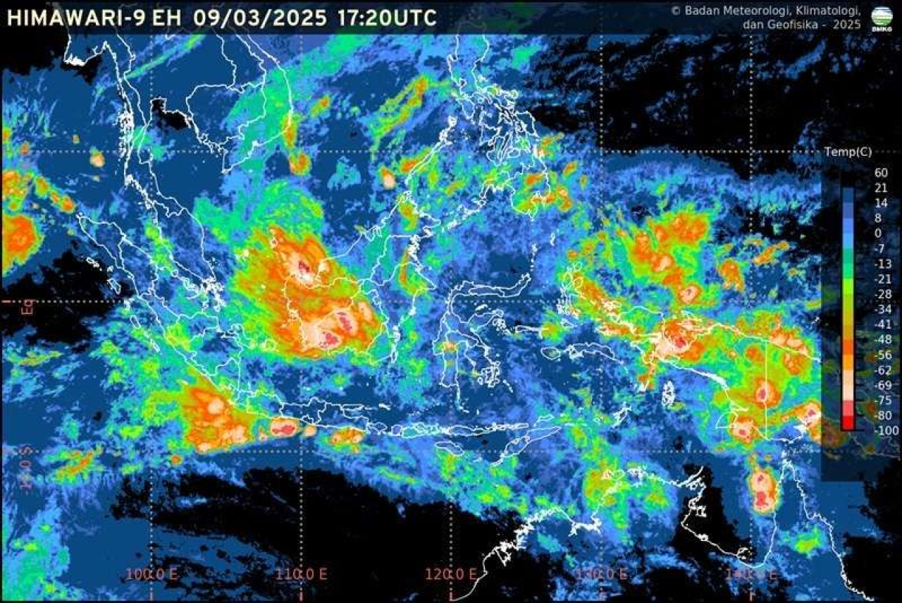 BMKG Prediksi Cuaca Sejumlah Kota di Indonesia 10 Maret 2025: Hujan Angin dan Banjir Rab