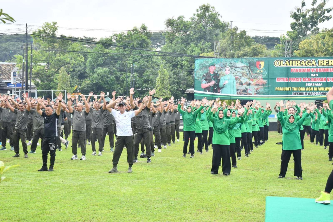 Pangdam V/Brawijaya Mayjen TNI Rudy Saladin Ajak TNI-Polri Olahraga Bersama