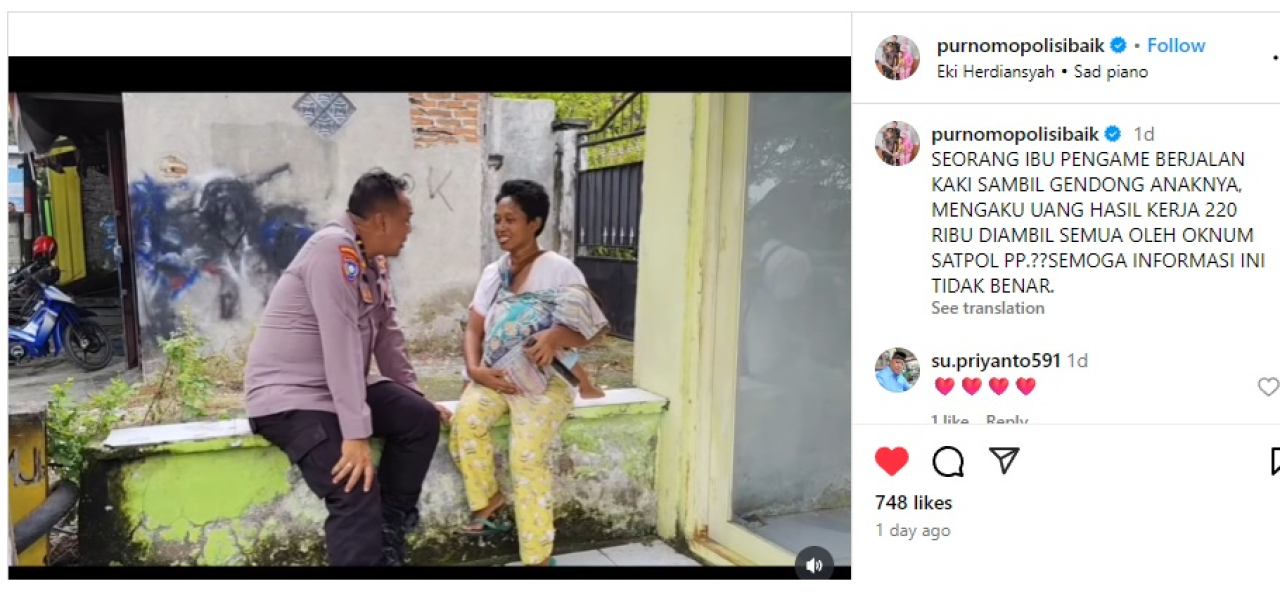 VIRAL! Ibu Sambil Gendong Bayi Cerita Uang Hasil Ngamen Dirampas Oknum Satpol PP, Benarkah?