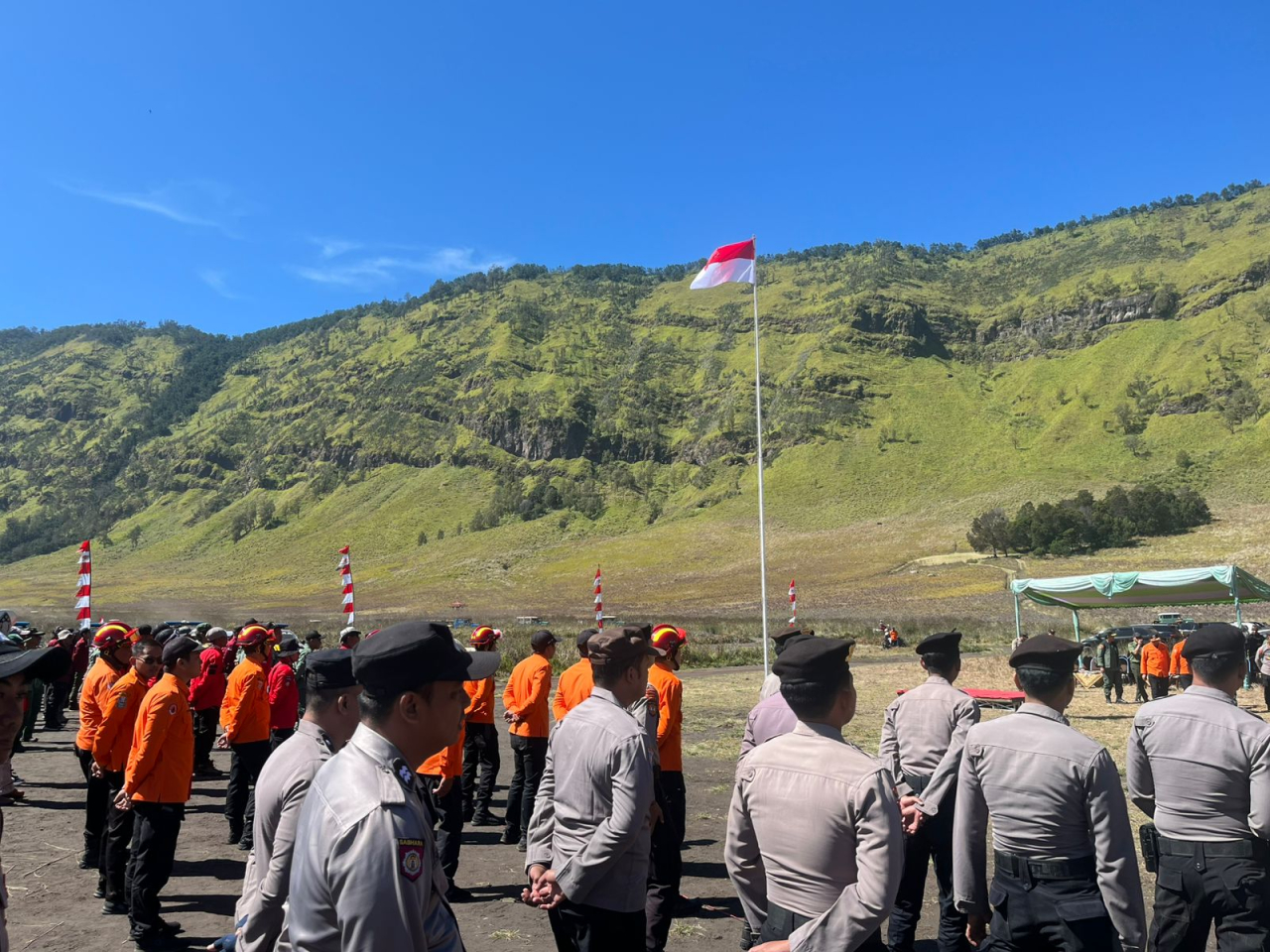 Antisipasi Karhutla, Polres Probolinggo Bersama Balai Besar TNBTS Gelar Apel Siaga
