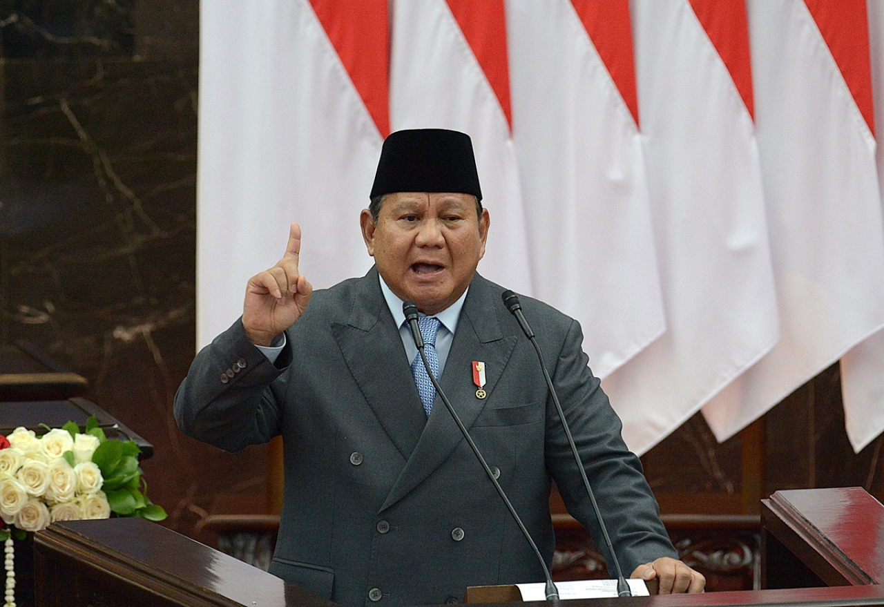 Presiden RI Prabowo Subianto saat menyampaikan pidato kenegaraan di Gedung Nusantara, Senayan, Jakarta. (Foto : Dpr.go.id/Devi/Andri)