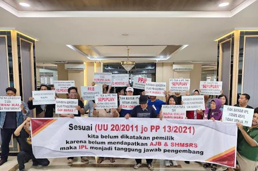 Warga Apartemen Bale Hinggil mendatangi Komisi A DPRD Surabaya