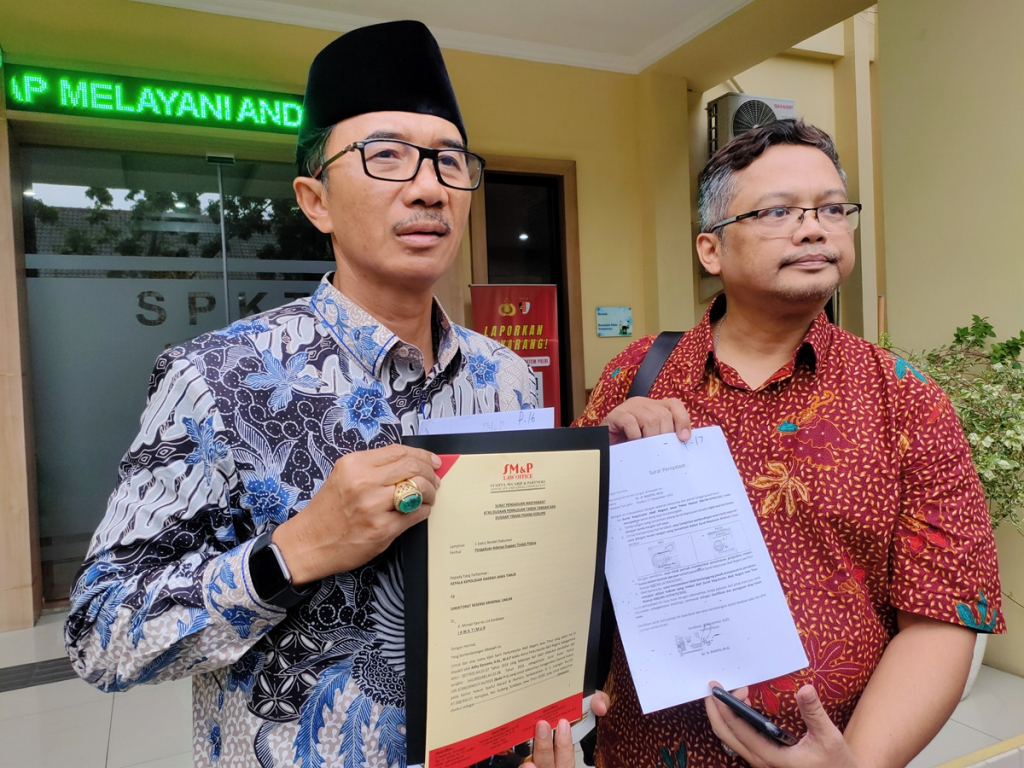 Syaiful Ma'arif SH, kuasa hukum Ketua Umum Perkumpulan Abdi Negara Jatim Adhy Karyono yang juga menjabat Sekdaprov Jatim