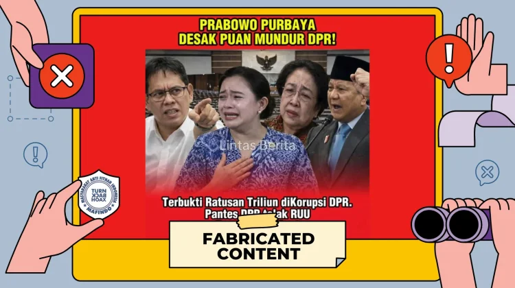 Hoaks: Presiden Prabowo dan Menkeu Purbaya Desak Puan Maharani Mundur dari Ketua DPR