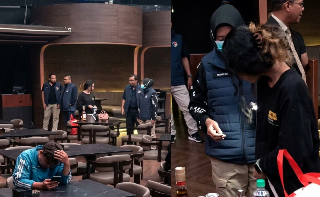 Aparat gabungan melakukan razia di tempat hiburan malam Surabaya