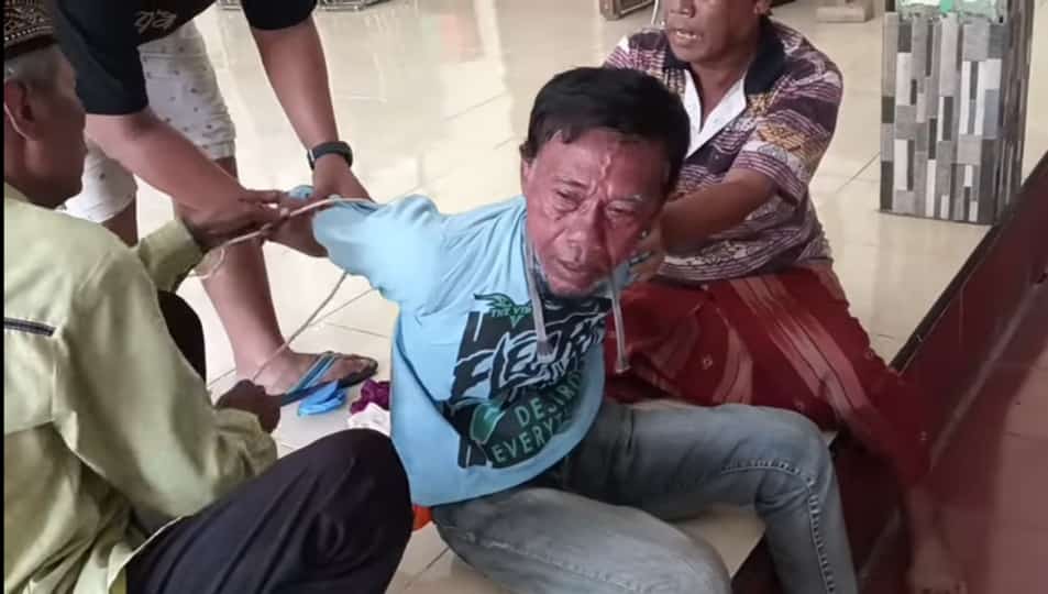 Takut Dihajar Masa, Maling Sepeda Angin Pasang Wajah Melas Saat Tertangkap