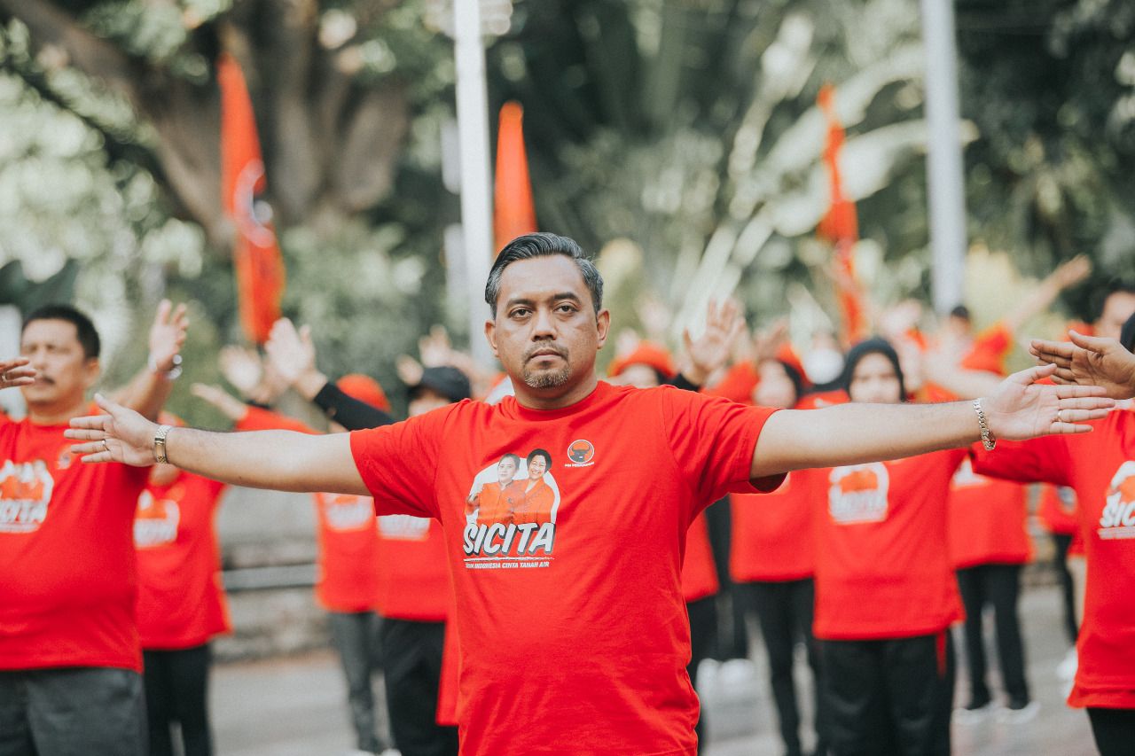 PDIP Pecahkan Rekor Dunia Melalui Senam, Hadrean : Bukti Bahwa Kader PDIP Bersama Masyarakat Kompak Cinta Tanah Air