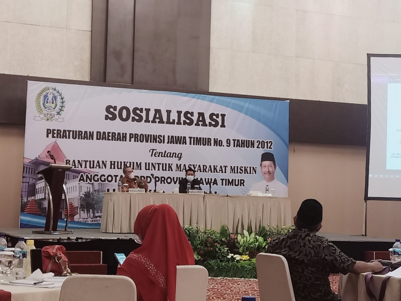 DPRD Jatim Sosialisasi Perda Bantuan Hukum Gratis kepada Masyarakat Miskin