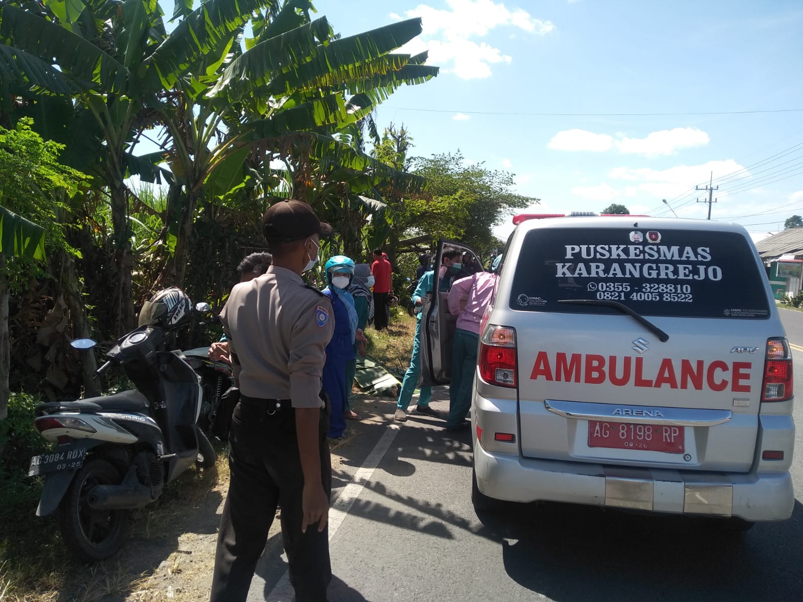 Laka Tunggal Di Black Spot Ngantru, 1 Tewas 1 Kritis