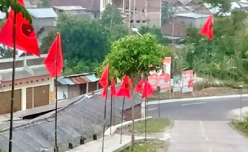 Masya Allah...! Bendera PDI Perjuangan di Ngawi Dirusak dan Dicuri, Siapa Pelakunya?