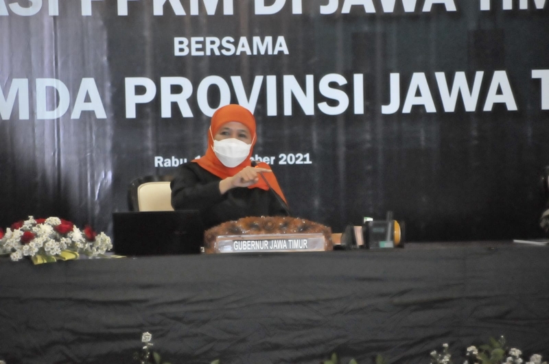 Jatim Bebas Zona Merah Covid-19, Gubernur Khofifah: Semoga Tidak Ada Varian Baru Lagi