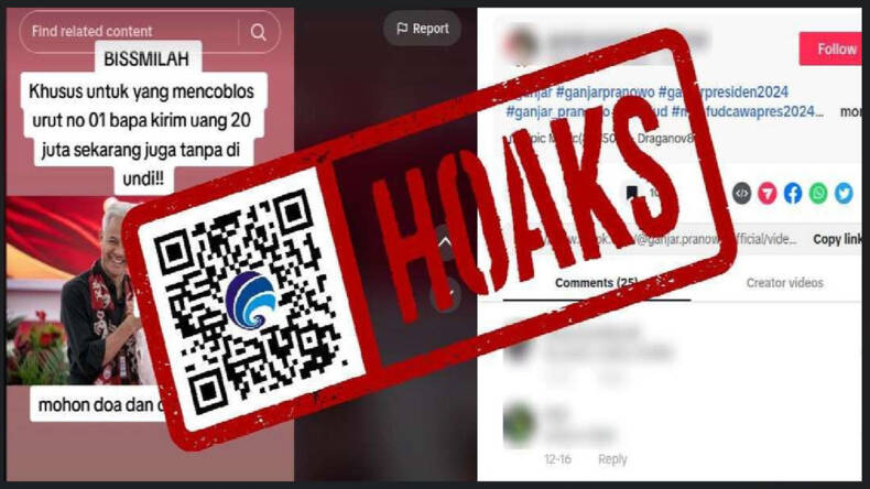 HOAX! Akun TikTok Penipuan Mencatut Capres Ganjar Pranowo