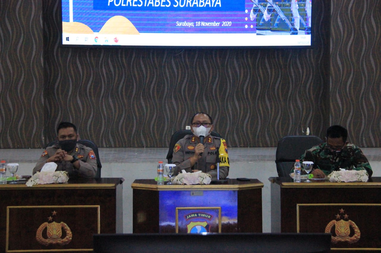 Demo Buruh se-Jatim 19 November Polrestabes Surabaya Gelar Rakor
