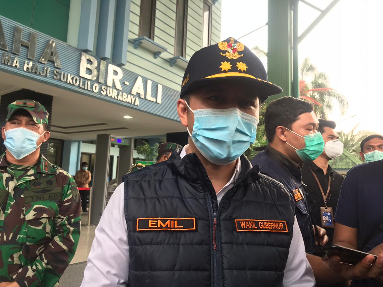 Forkopimda Jatim Tinjau Kesiapan Isolasi Pasien Covid di Asrama Haji
