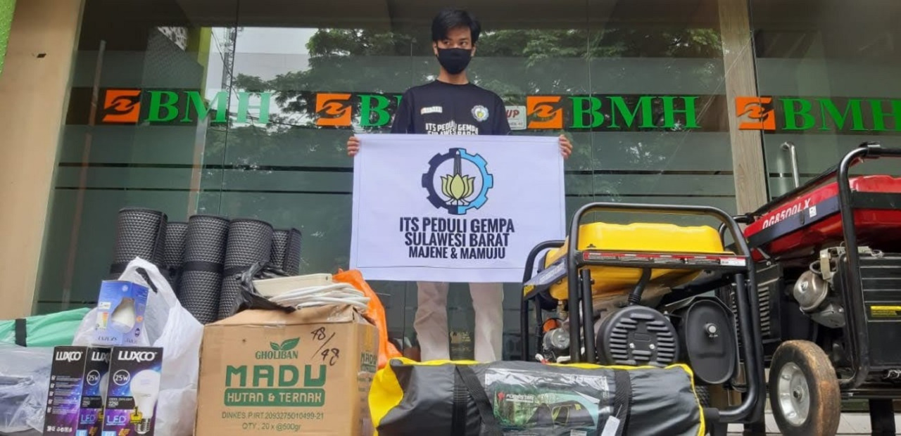 ITS Gandeng BMH Kirimkan Bantuan untuk Korban Gempa Sulbar