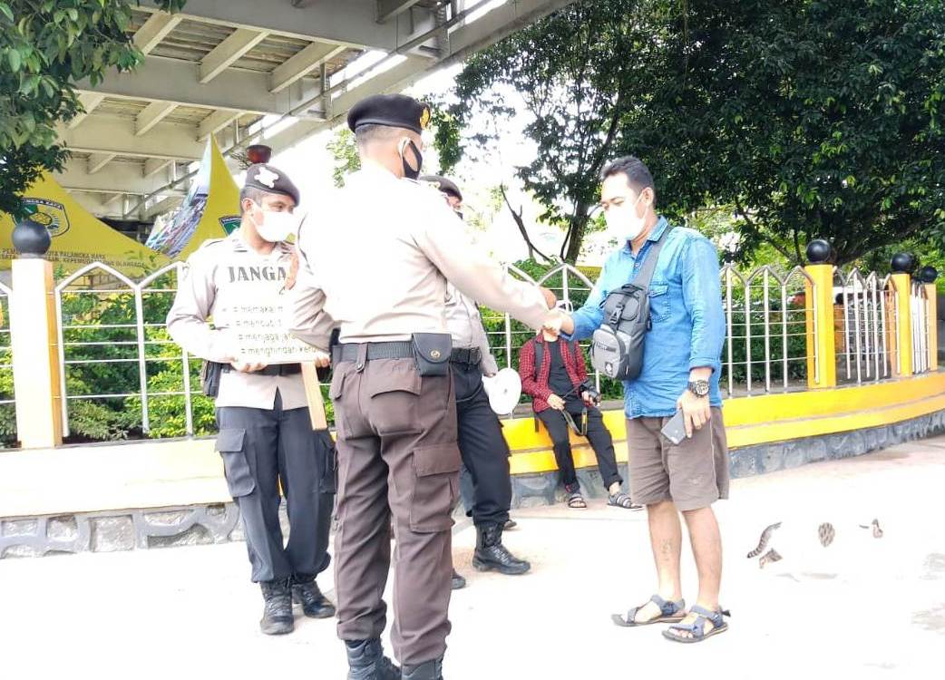 Satgas Aman Nusa II Keliling Kota Palangka Raya demi Tangkal Covid