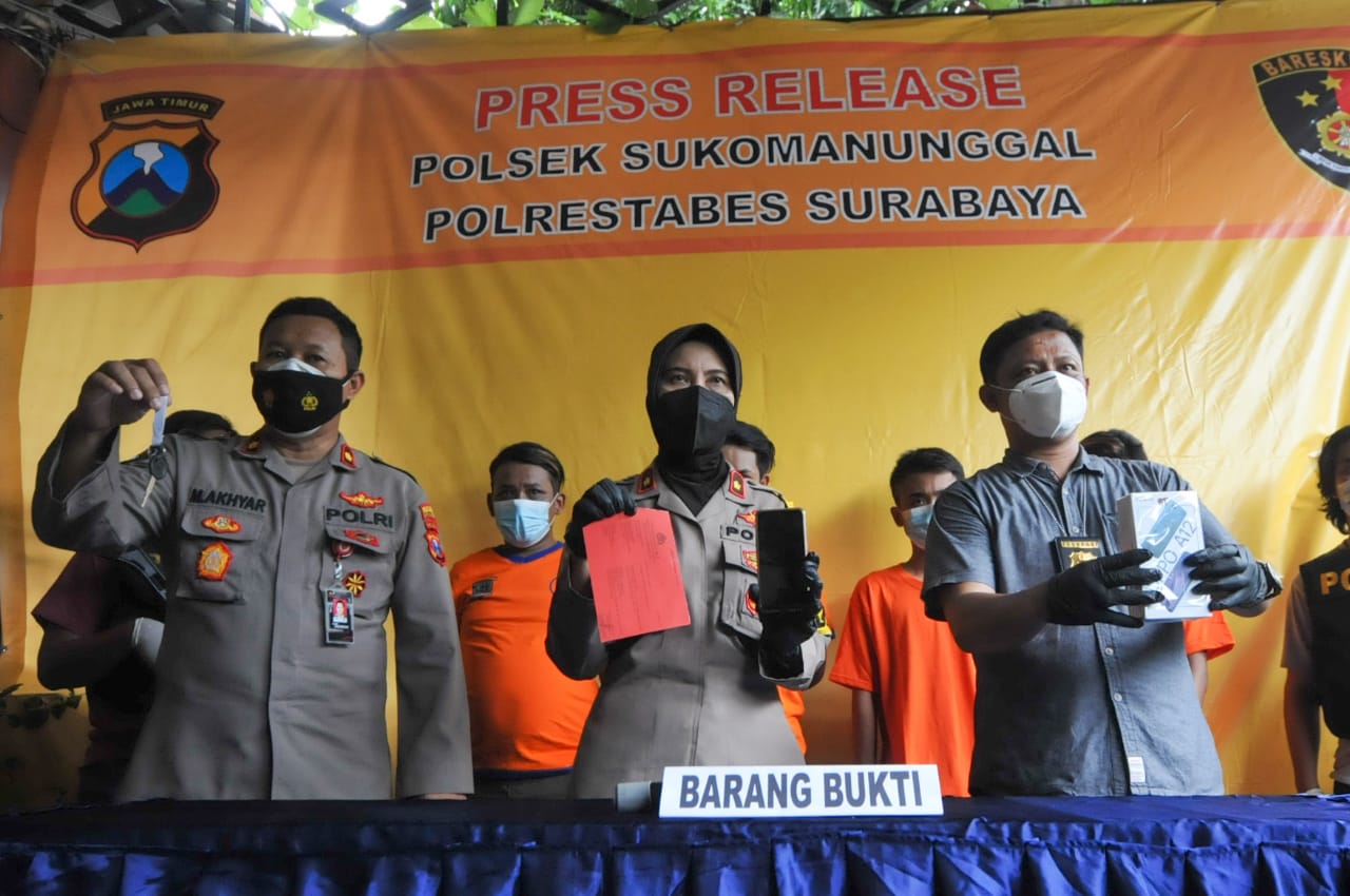 Kompak Rampas HP untuk Pesta Miras, 4 Pemuda Satu RT Diringkus
