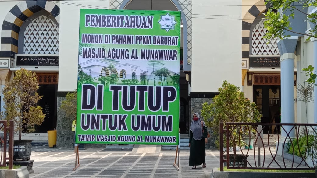 PPKM Darurat, Masjid Agung Al Munawar Tulungagung Tutup