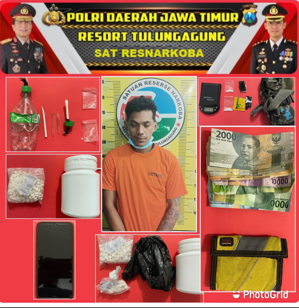 Nyambi Jual Sabu, Buruh Bertato di Tulungagung Ini Diamankan Polisi