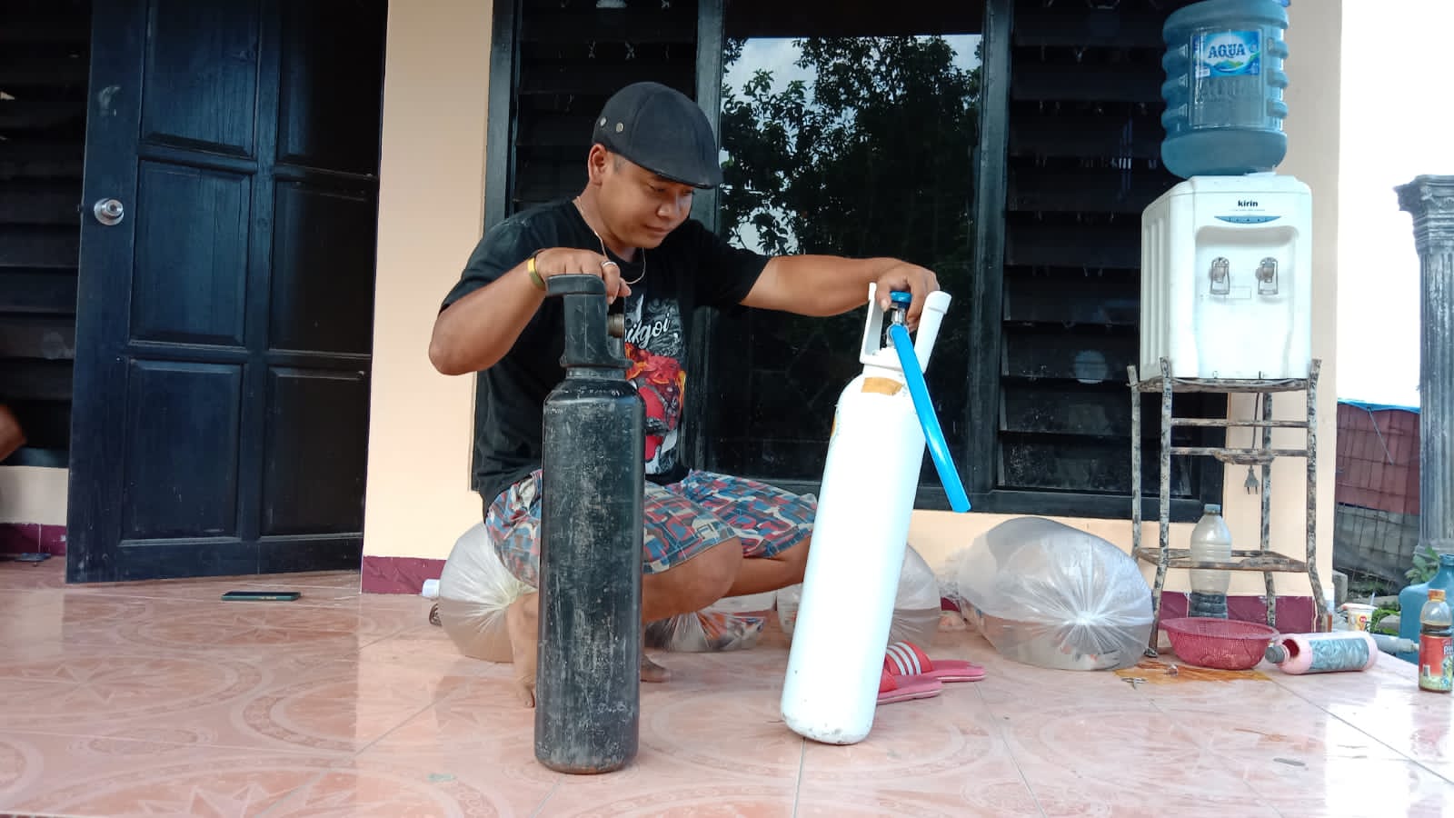 Polres Tulungagung Telisik Dugaan Tabung Oksigen Diisi Udara dari Kompresor Tambal Ban