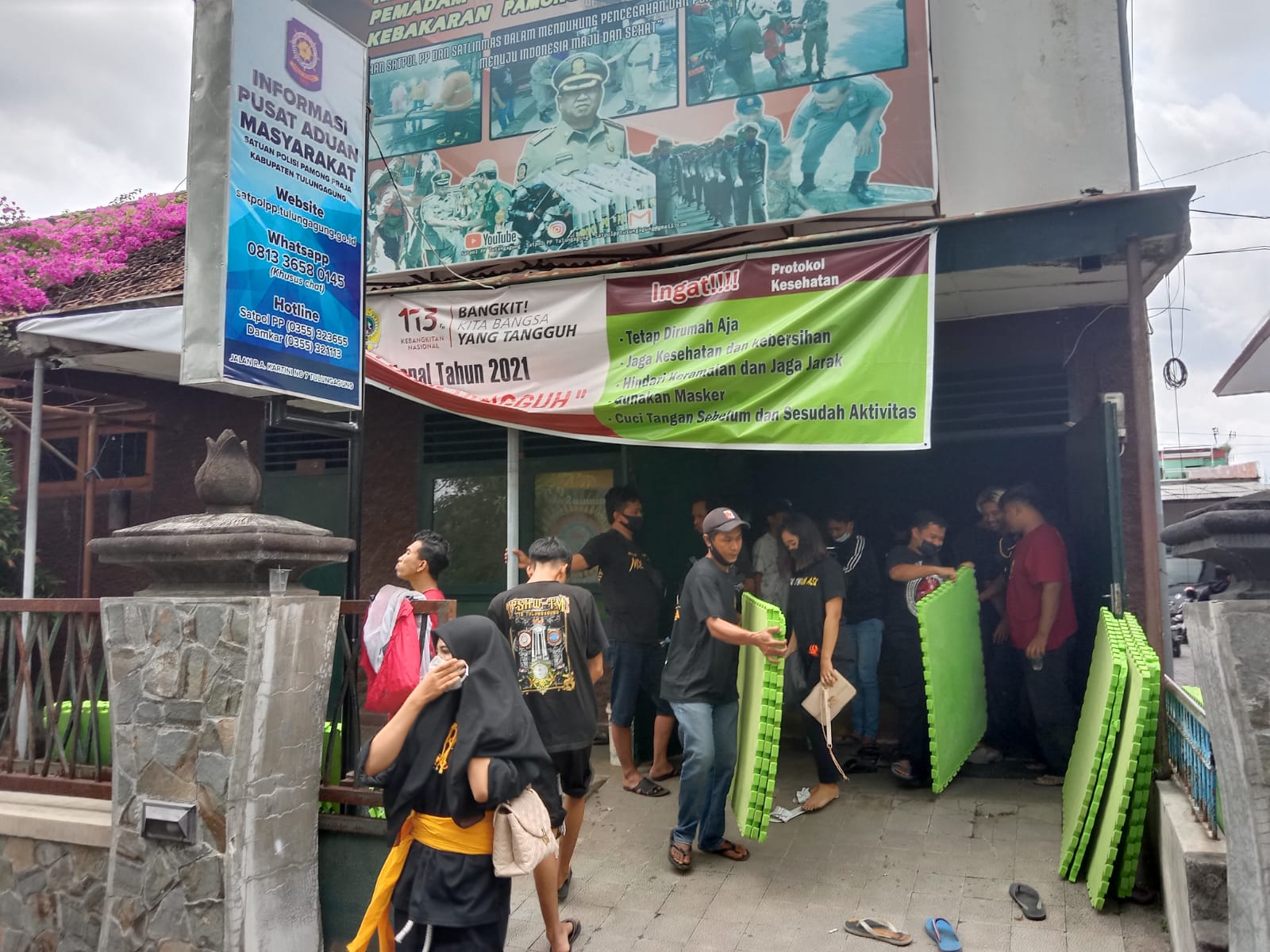 Latihan Silat Persiapan Porprov Jatim di Gedung Satpol PP Tulungagung Dibubarkan Polisi
