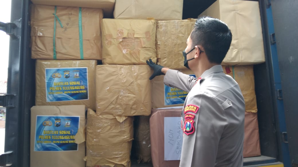 Polres Tulungagung Kirim Bantuan Ke Lumajang