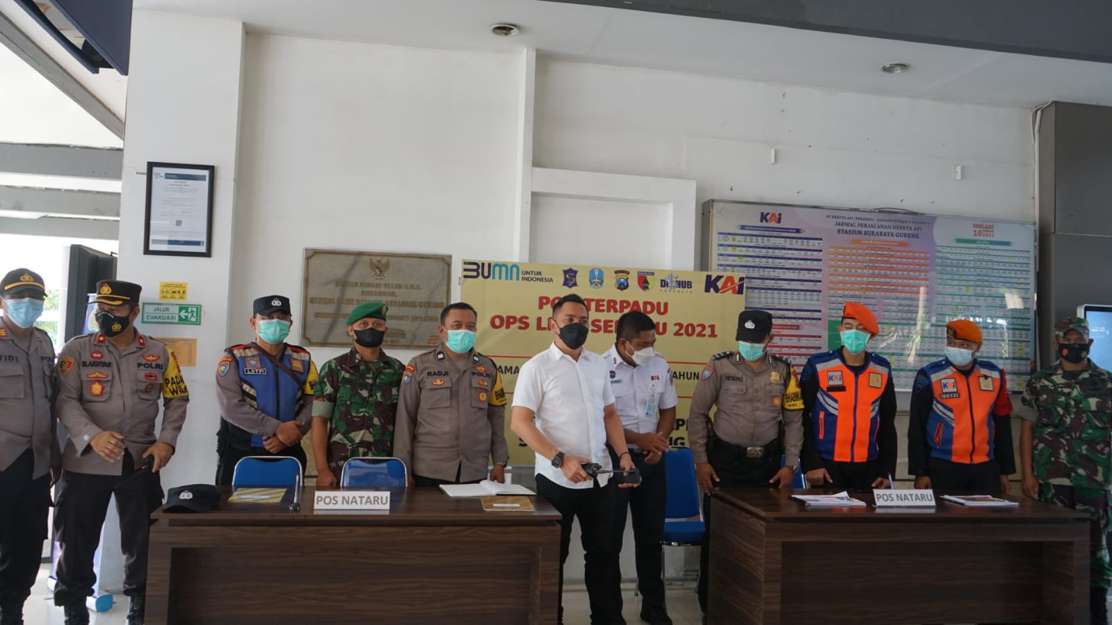 Jelang Nataru, Mabes Polri Periksa Kesiapan Stasiun Gubeng Surabaya