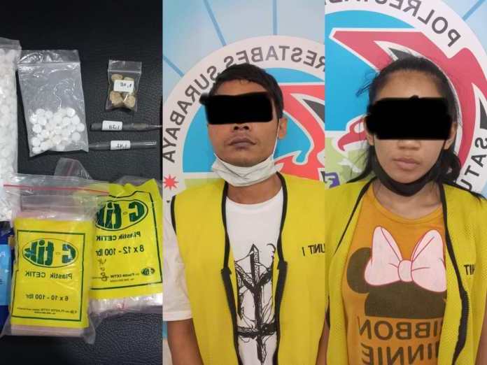 Miris! Sejoli asal Sidoarjo Ini Kompak jadi Pengedar Pil Koplo dan Sabu-Sabu