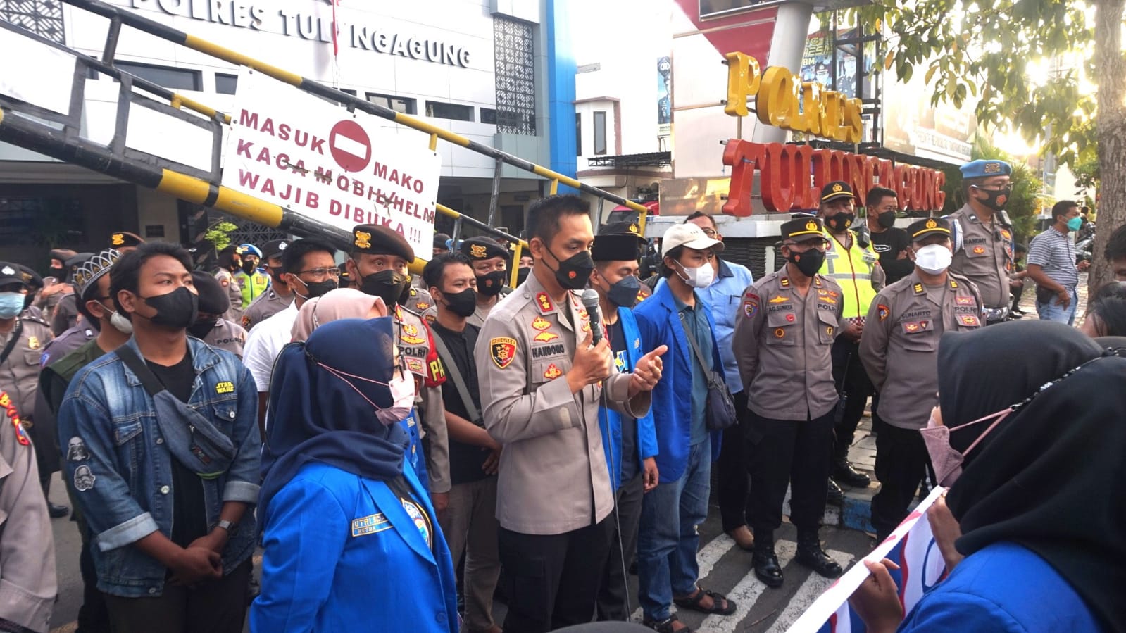Tolak Kekerasan Terhadap Warga Wadas, PMII Tulungagung Turun Ke jalan