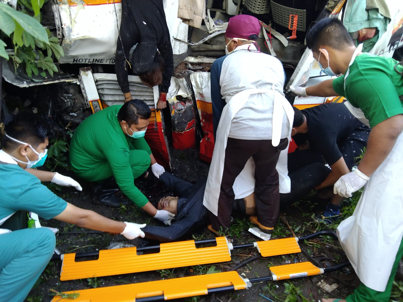 Korban Kecelakaan Bus VS KA Di Tulungagung Bertambah