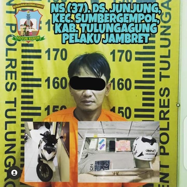 Polisi Amankan Terduga Jambret Yang Sasar Ibu-ibu di Tulungagung