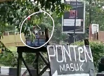 Viral Aksi Bajing Loncat di Bypass Krian, Netizen: Ancen Maling Tok