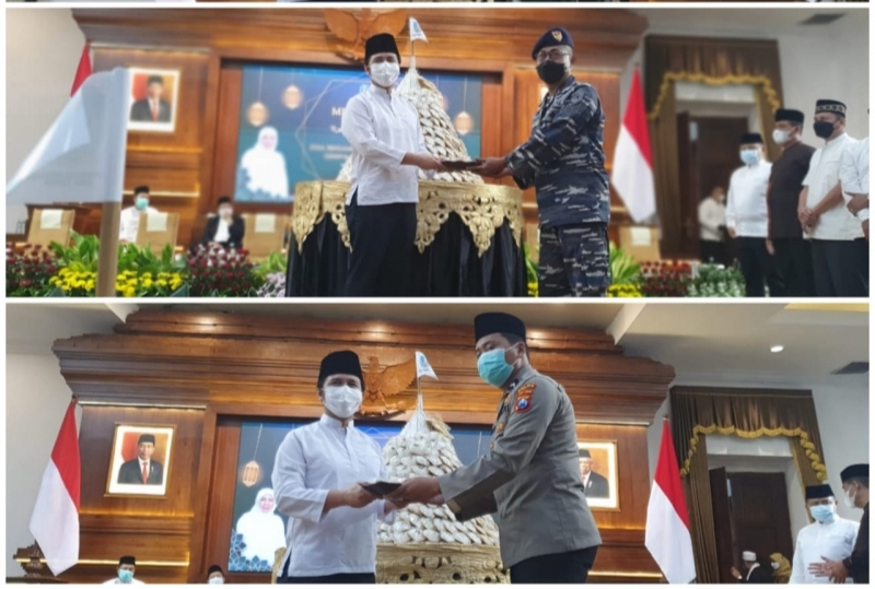 Kirab Apem Formasi 1-4-4-2 di Grahadi, Wagub Emil: Jemput Kemenangan
