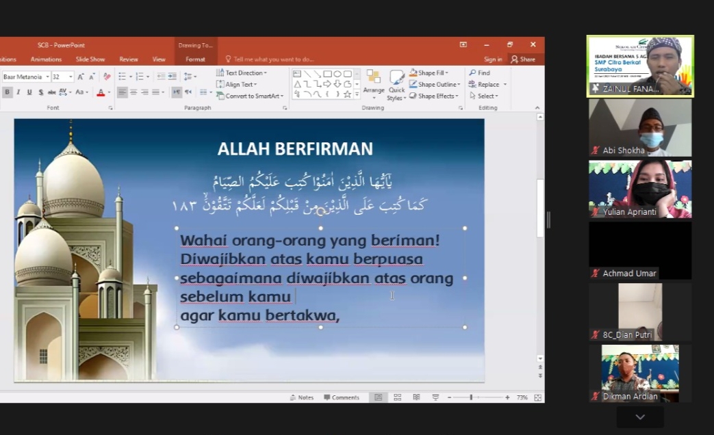 Toleransi saat Ramadan, SMP Citra Berkat Gelar Ibadah Bersama 5 Agama