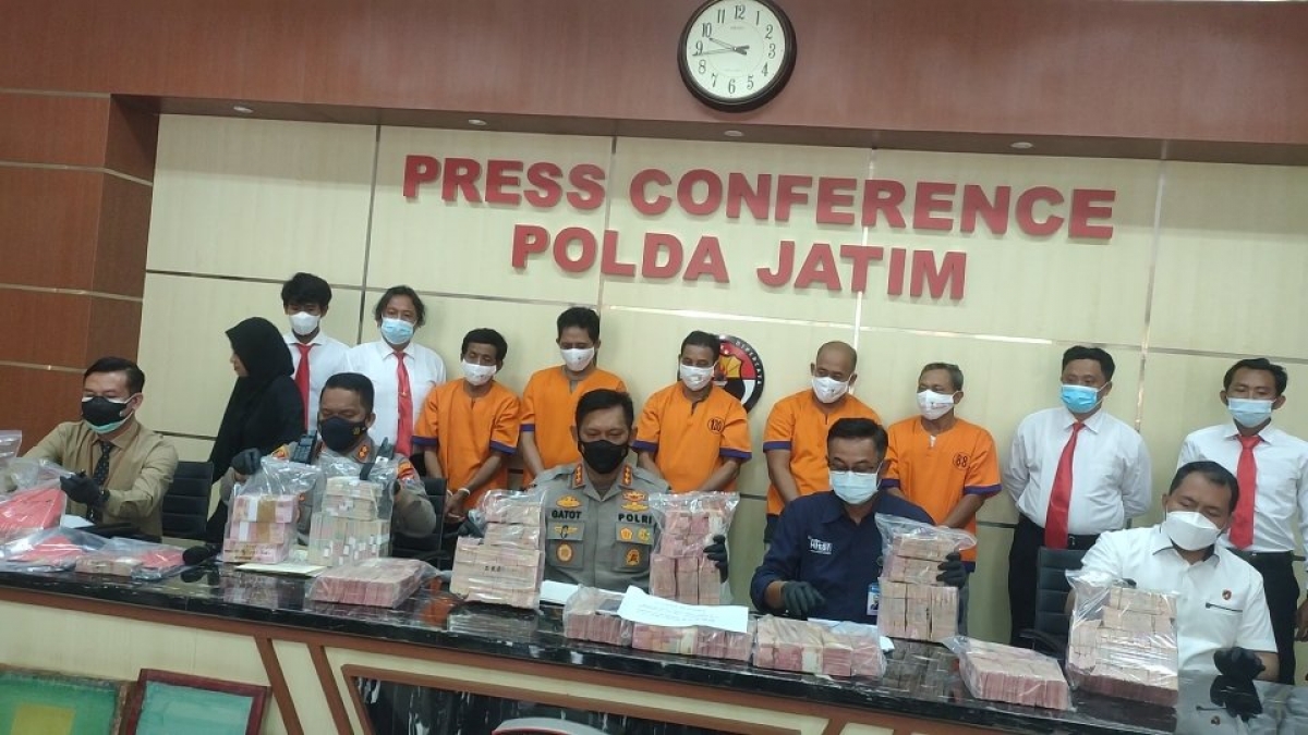 Uang Palsu Rp3,7 Miliar Gagal Beredar di Jatim, Pemodalnya Warga Jombang