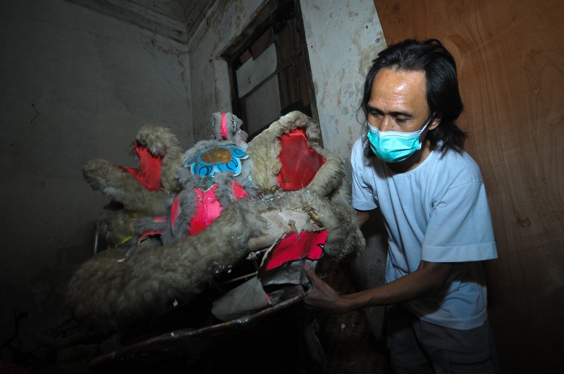 FOTO: Imlek Dimasa Pandemi tak Ada Ataraksi Barongsai
