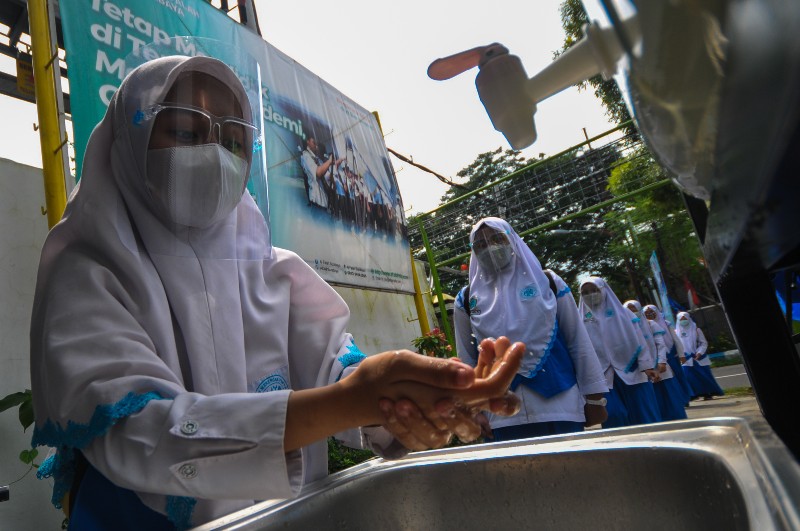 FOTO: SMP Al-Falah Gelar Simulasi Sekolah Tatap Muka