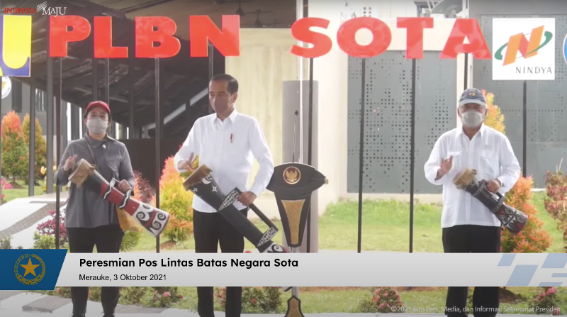 Resmikan Pos Lintas Batas Negara Terpadu Sota, Presiden Jokowi: Kawasan Perbatasan adalah Wajah Bangsa