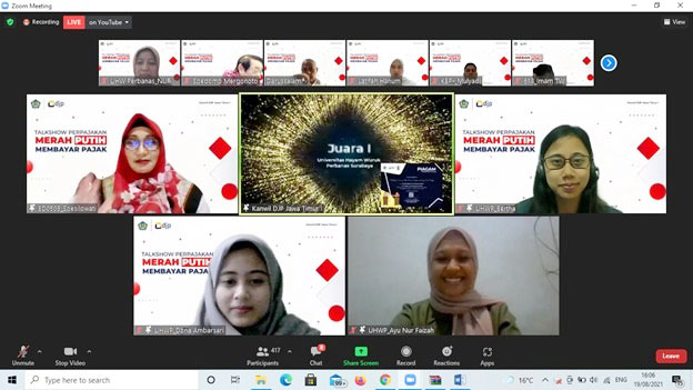 Sempat Grogi, Mahasiswa Akuntansi UHW Perbanas Juara Tax Debate Competition 2021