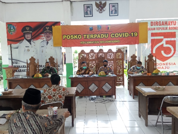 Kecamatan Mojowarno Jombang Bentuk Posko Covid-19 hingga Tingkat RT