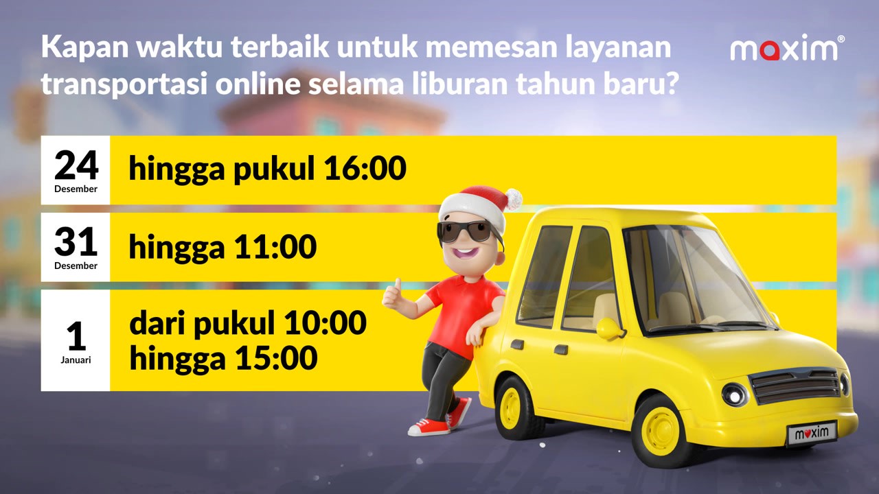 Libur Tahun Baru 2024, Berikut Tips Perjalanan Hemat Gunakan Transportasi Online Maxim