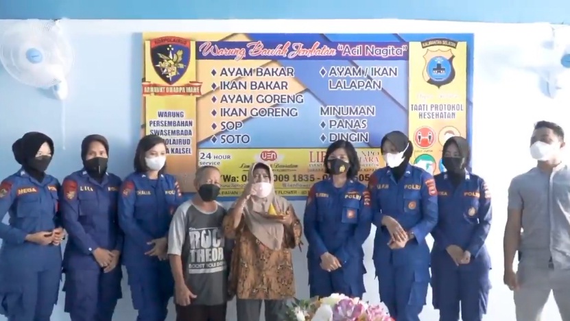 Warung Makan di Mako Ditpolairud Polda Kalsel Tak Lagi Kumuh, Acil Nagita: Terimakasih Pak Direktur