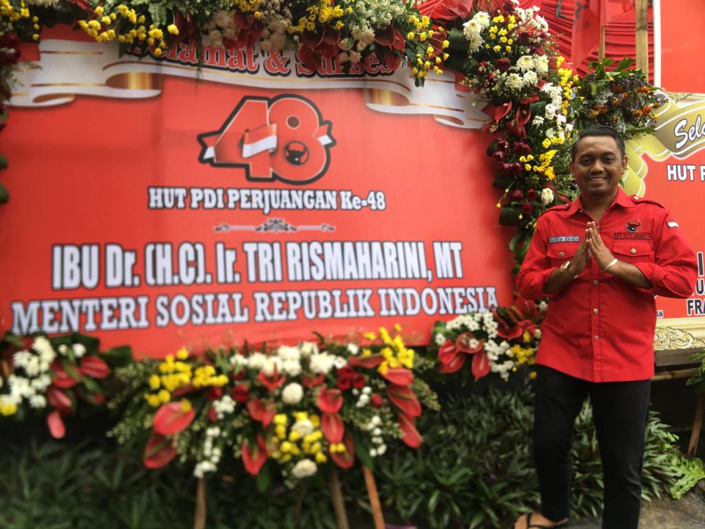 DPC PDIP Surabaya Banjir Karangan Bunga, Ada yang dari Mensos Risma