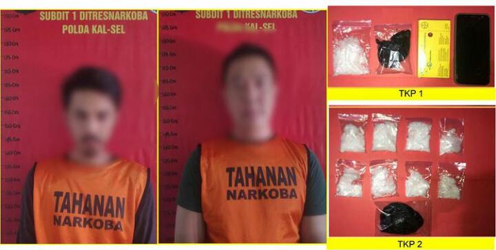 Bekuk 2 Pengedar, Polda Kalsel Sita 296 Gram Sabu dan Uang Rp5 Juta