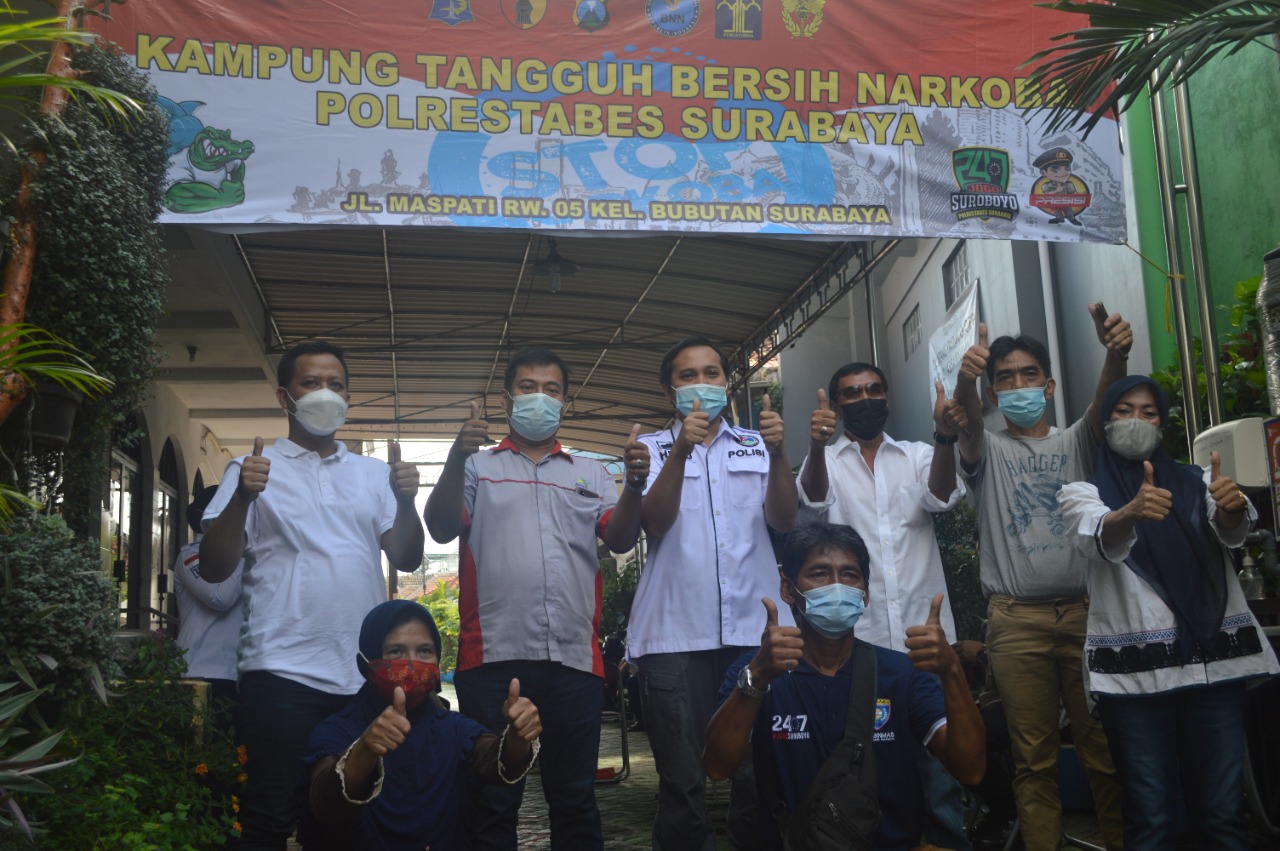 Polrestabes Surabaya Resmikan Kampung Tangguh Bersih Narkoba Semeru