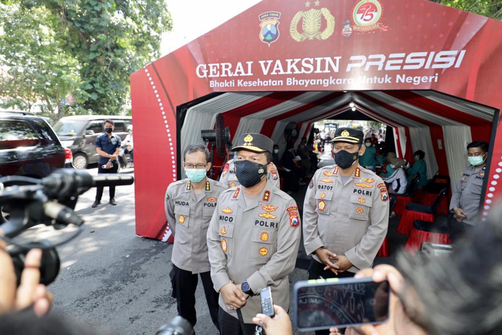 Buka 503 Gerai Vaksinasi di Jatim, Kapolda: Biar Semua Cepat Mendapat Vaksin