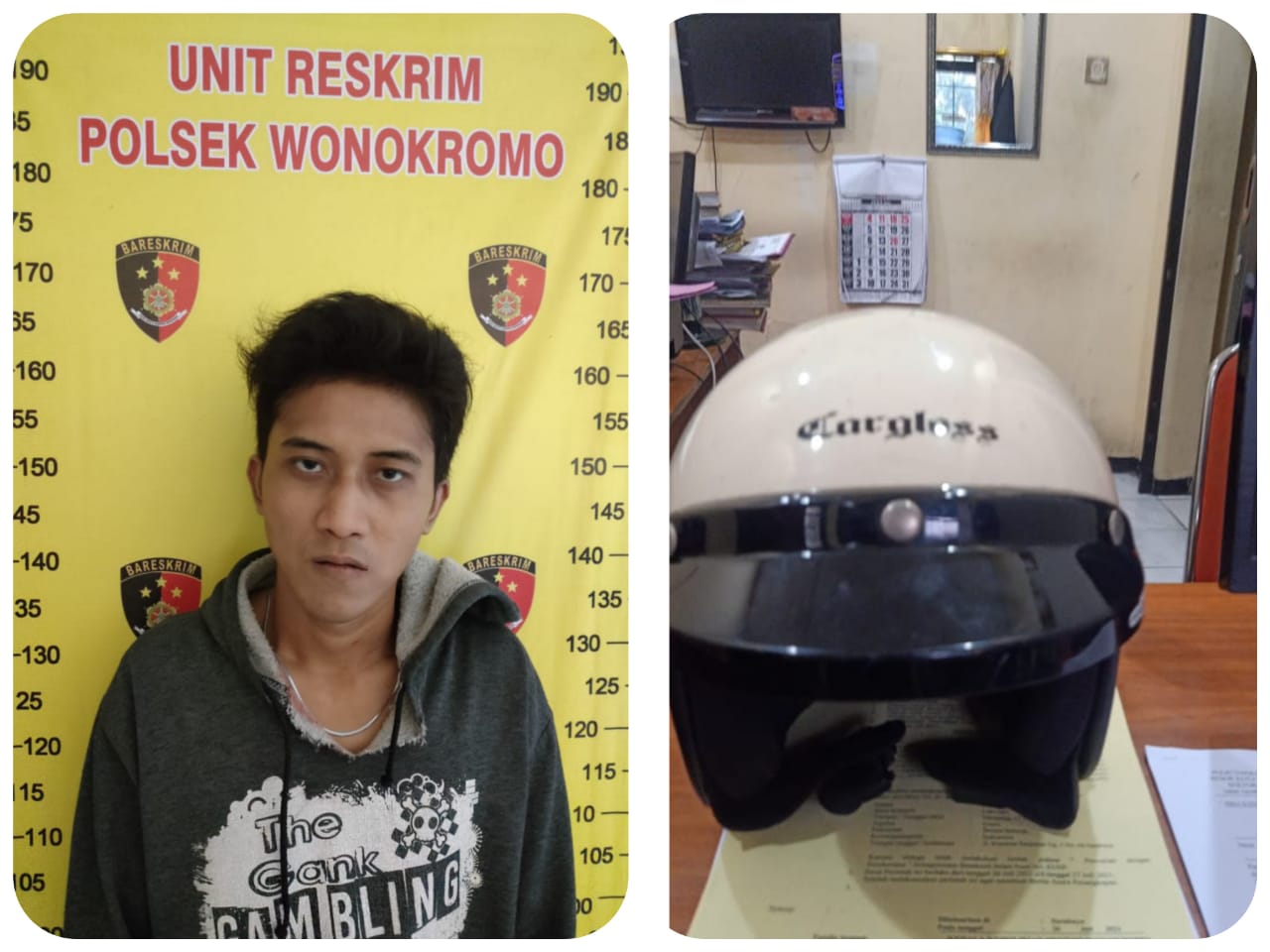 Satu Pelaku Berhasil Kabur, Polsek Tambaksari Surabaya Tetapkan DPO Pencuri Helm